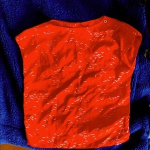 Vintage boxy bird blouse with side buttons